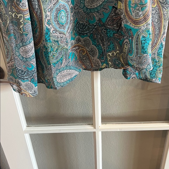 Chic Paisley Maxi Skirt in Blue and Gray - Picture 4 of 8